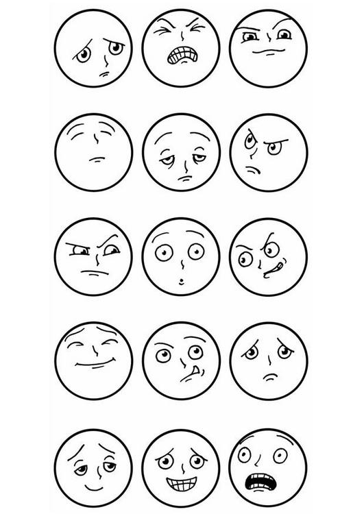 facial expressions coloring pages - photo #1